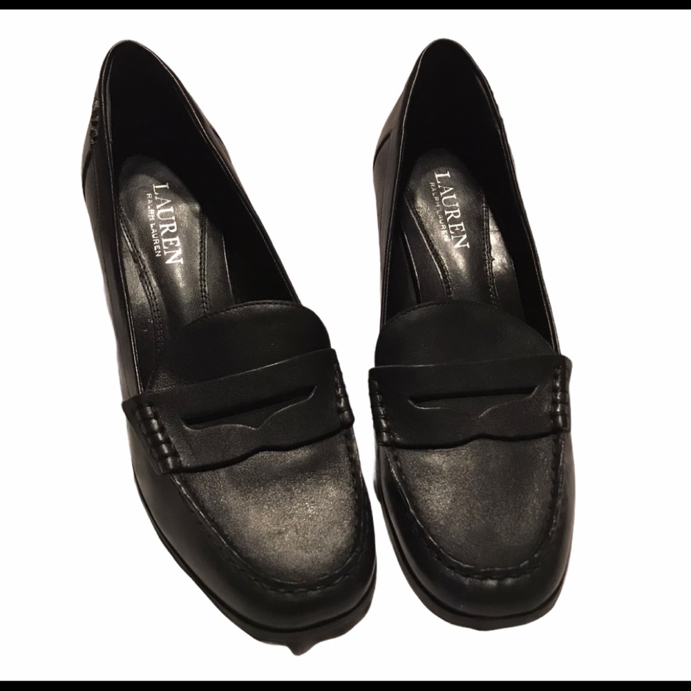 Lauren Ralph Lauren Block Heel Penny Loafer
